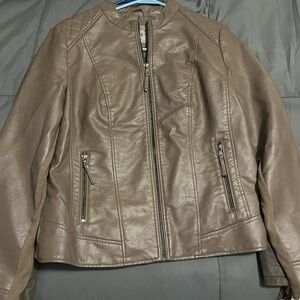 G.H. Bass & Co. Tan Leather Jacket